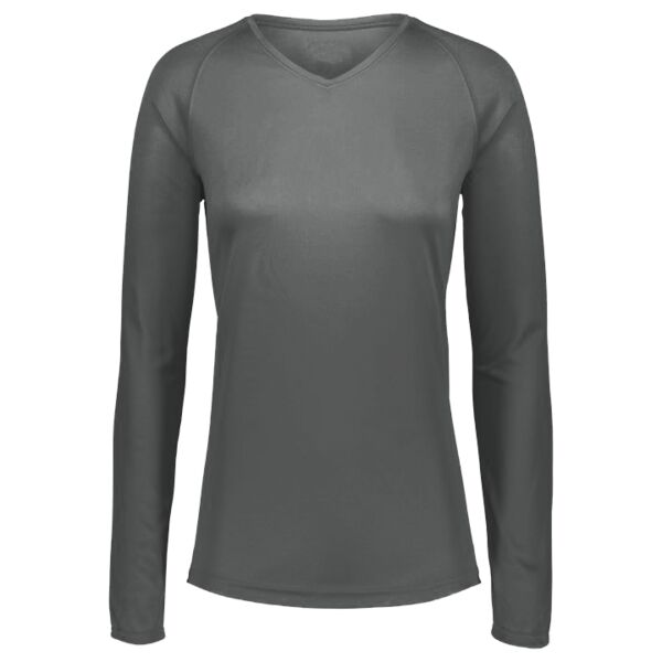 Women's Attain Wicking Long Sleeve V-Neck T-Shirt Thumbnail