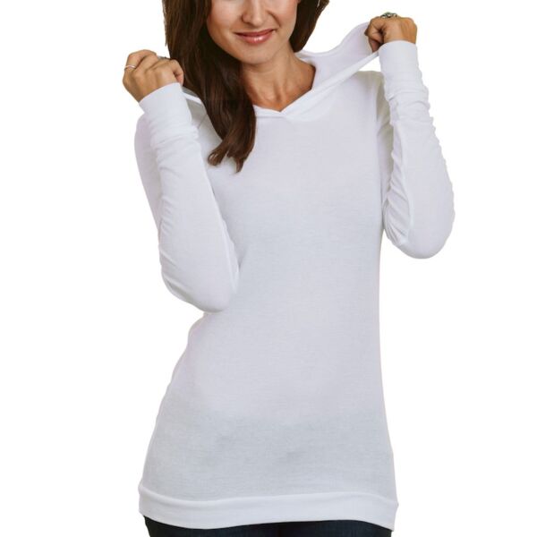 Women's USA-Made Soft Thermal Hooded T-Shirt Thumbnail